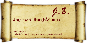 Jagicza Benjámin névjegykártya